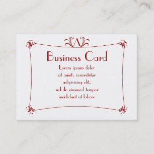 Carte De Visite Bordure Elégante Personnalisable Avec Monogramme