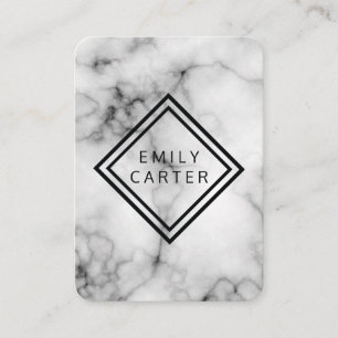 Carte De Visite Bordure en diamant de marbre