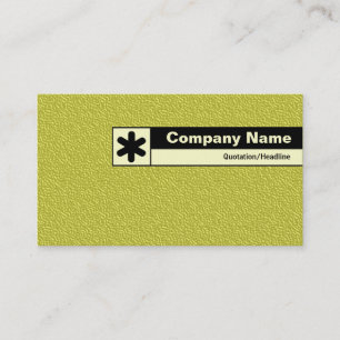 Carte De Visite Bordure étiquetée - Tex gaufré jaune