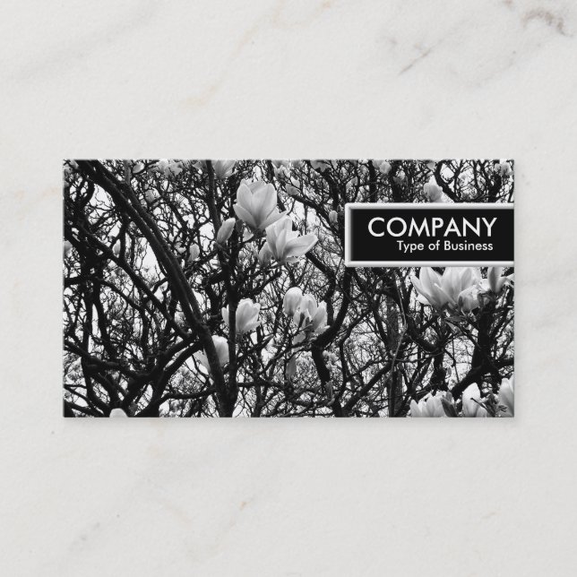 Carte De Visite Bordure - Fleur de Magnolia (Devant)