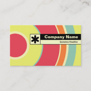 Carte De Visite Bordure marquée - Cercle coloré 01