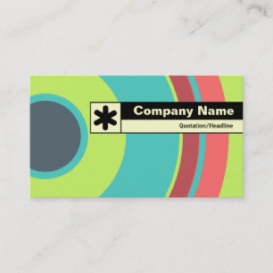 Carte De Visite Bordure marquée - Cercle coloré 04