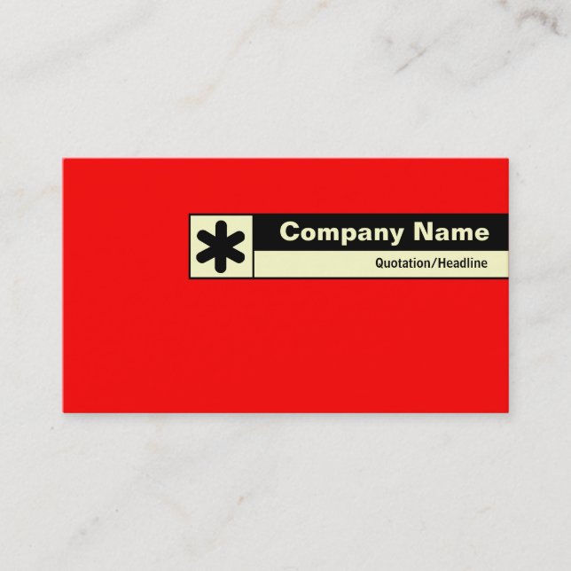 Carte De Visite Bordure marquée - Rouge FF0000 (Devant)