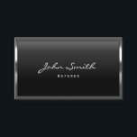 Carte De Visite Bordure métallique moderne de référence<br><div class="desc">Carte de visite Cool de référence de la frontière métallique.</div>