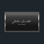 Carte De Visite Bordure métallique moderne de référence<br><div class="desc">Carte de visite Cool de référence de la frontière métallique.</div>