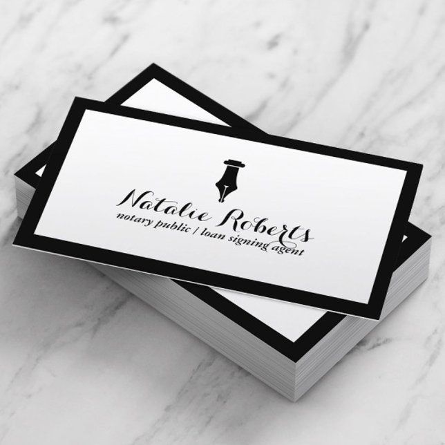 Carte De Visite Bordure minimale de l'agent de signature de prêt p (Créateur téléchargé)