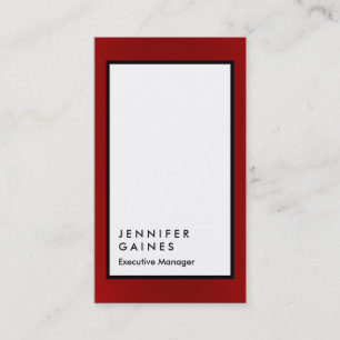 Carte De Visite Bordure rouge verticale blanc noir clair gestionna