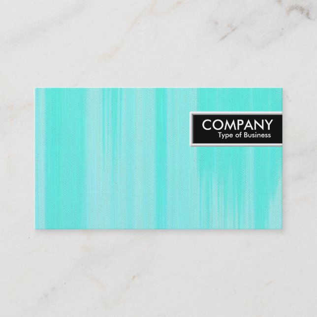 Carte De Visite Bordure - Toile peinte en turquoise (Devant)