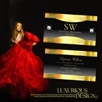 Bordures d'or Ombre noir luxueuses avec monogramme
