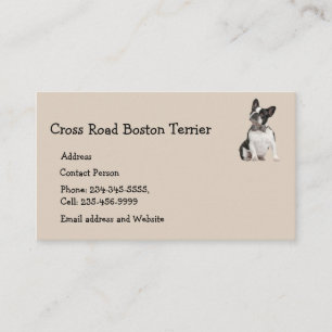 Carte De Visite Boston Terrier Chien animal animal animal animal a