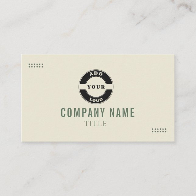 Carte de visite botanique verte minimaliste (Devant)