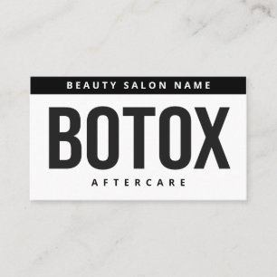Carte De Visite Botox Lip Filler instructions Editable Aftercare