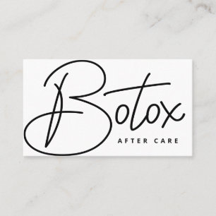 Carte De Visite Botox Lip Filler instructions Editable Aftercare