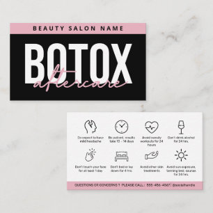 Carte De Visite Botox Lip Filler instructions Editable Aftercare B