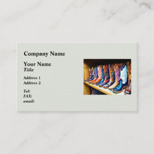 Carte De Visite Bottes de Cowboy