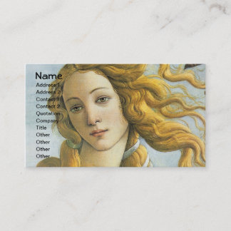 Carte De Visite Botticelli Naissance de Vénus Renaissance Art