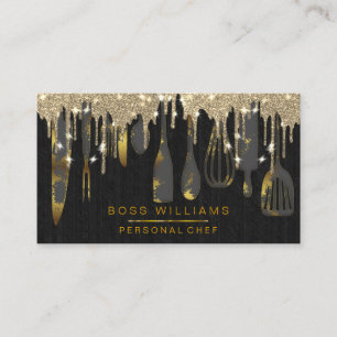 Carte De Visite Bouchons d'or Restauration Chef personnel Boulange