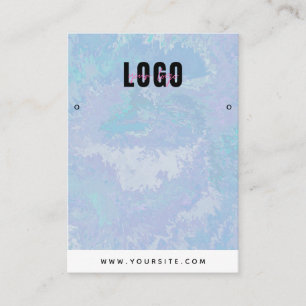 Carte De Visite Boucles d'oreilles en aquarelle bleu Tie Dye Bijou