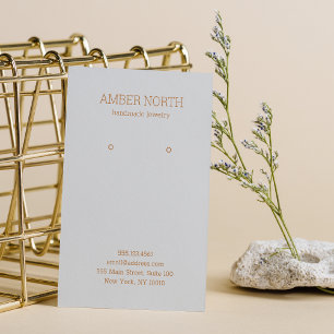 Carte De Visite Boucles d'oreilles en argent simples et élégantes