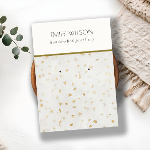 Carte De Visite Boucles d'oreilles en marbre en or d'ivoire chic T