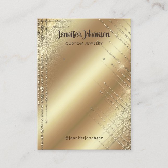 Carte De Visite Boucles d'oreilles porte-bijoux parties scintillan (Devant)