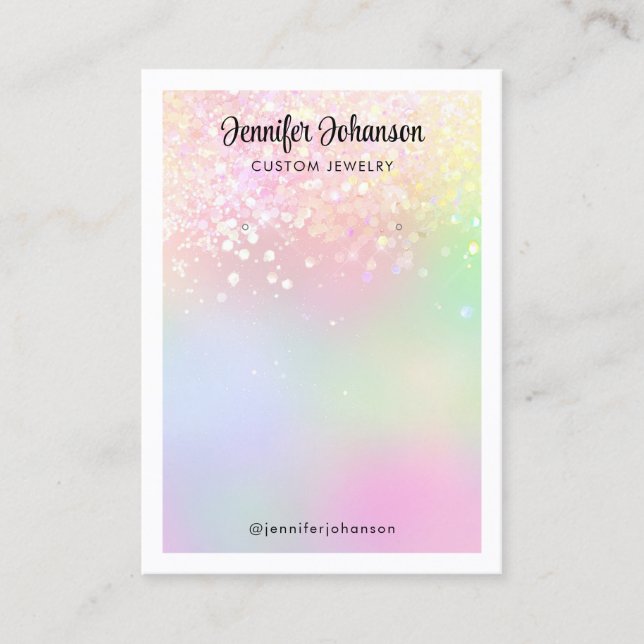 Carte De Visite Boucles d'oreilles pour porte-bijoux à parties sci (Devant)