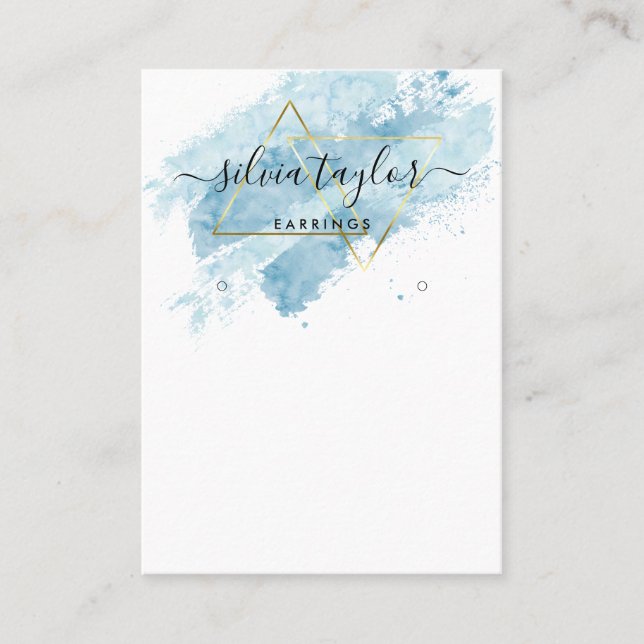 Carte De Visite Boucles d'oreilles typographiques présentoir bijou (Devant)