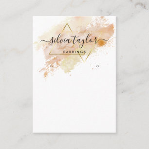 Carte De Visite Boucles d'oreilles typographiques présentoir bijou