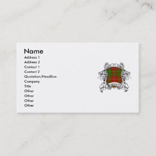 Carte De Visite Bouclier de tartan de Burnett