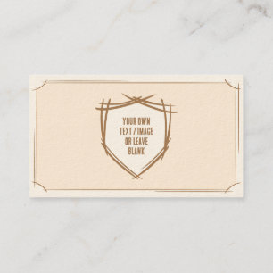 Carte De Visite Bouclier du chevalier. Armoiries. Insigne de sécur