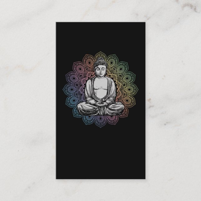 Carte De Visite Bouddha Mandala Yoga Bouddhisme spirituel (Devant)