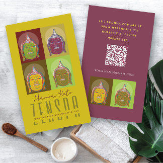 Carte De Visite Bouddha Pop Art Moderne Spa et Bien-être Zen Holis