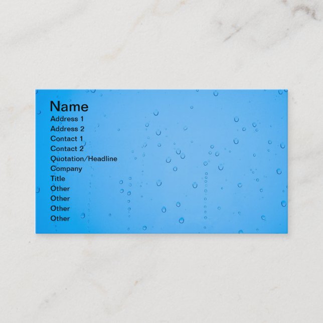 Carte De Visite Boues d'eau (Devant)