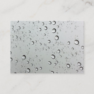 Carte De Visite Boues d'eau sur Arrière - plan de verre