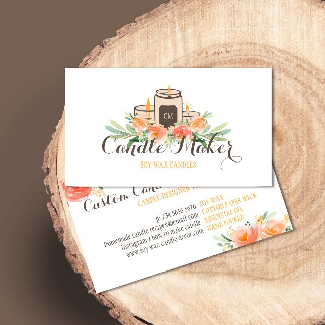 Carte De Visite Bougie artisanale en cire de soja (Créateur téléchargé)
