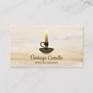 Carte De Visite Bougie Vintage Aquarelle Bohème
