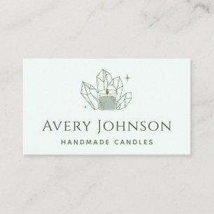 Carte De Visite Bougies artisanales Crystal Gemstone Social Media 