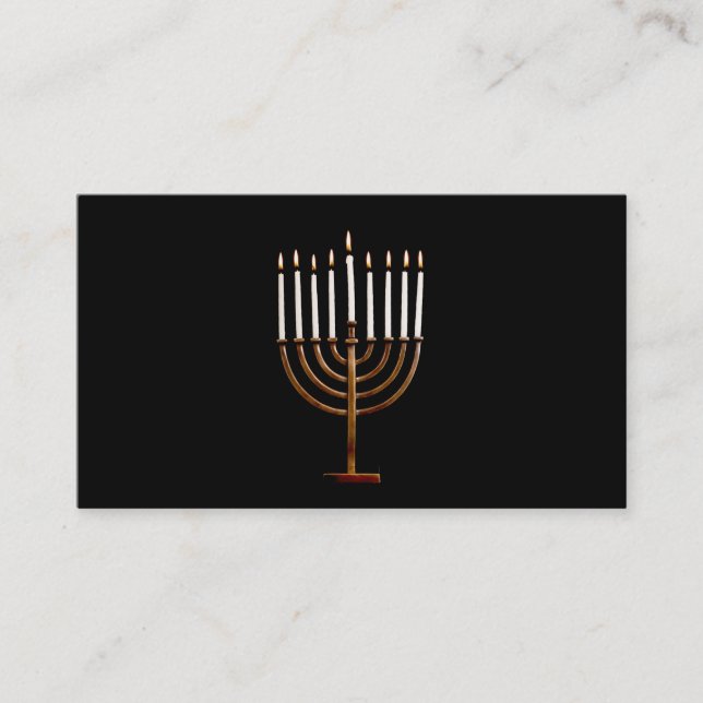 Carte De Visite Bougies de Hanoukka Chanukah Hanukah Hannukah (Devant)
