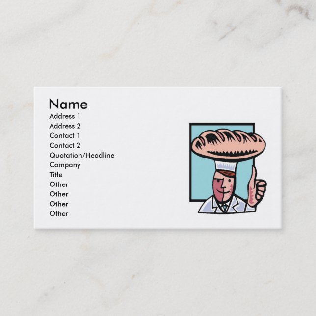 Carte De Visite boulanger (Devant)