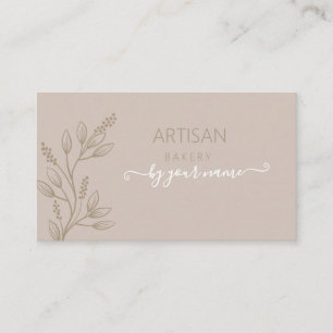 Carte De Visite Boulangerie artisanale minimaliste moderne beige
