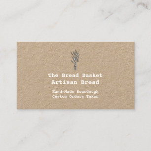 Carte De Visite Boulangerie artisanale rustique   Gerbe de blé Kra