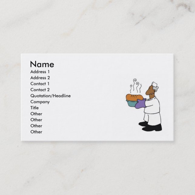 Carte De Visite boulangerie avec pain (Devant)