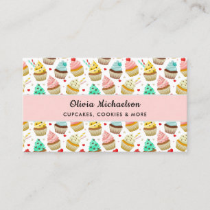 Carte De Visite Boulangerie Baker Cute Cupcake Motif