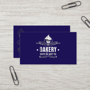 Carte De Visite Boulangerie Bleu Foncé