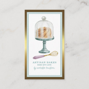 Carte De Visite Boulangerie boulangerie pâtisserie Chef Aquarelle