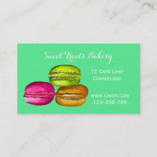 Carte De Visite Boulangerie cake mignonne macaron à la française