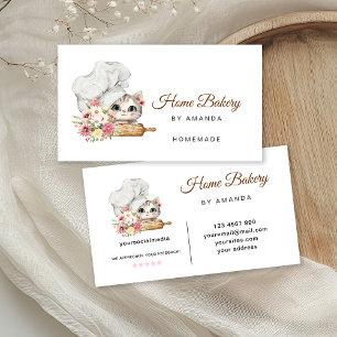 Carte De Visite Boulangerie Chef Kitten 