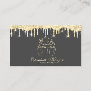 Carte De Visite Boulangerie Chic Cupcake Faux Faux Gold Drivers