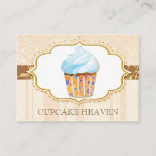 Carte De Visite Boulangerie classique Cupcake Beige