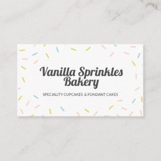 Carte De Visite Boulangerie colorée Pastel Cupcake Arroses